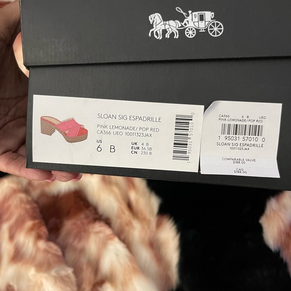 NWT Pink Coach Sandals, Only tried on once - Picture 6 of 6
